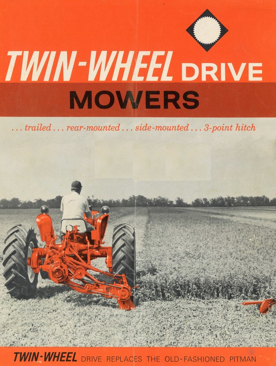 Allis Chalmers Twin Wheel Drive Mowers 3 pt Hitch Series 80