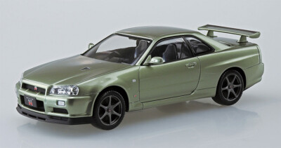 Aoshima The Snap Kit Nissan R34 Skyline GT-R Nur (Millennium Jade