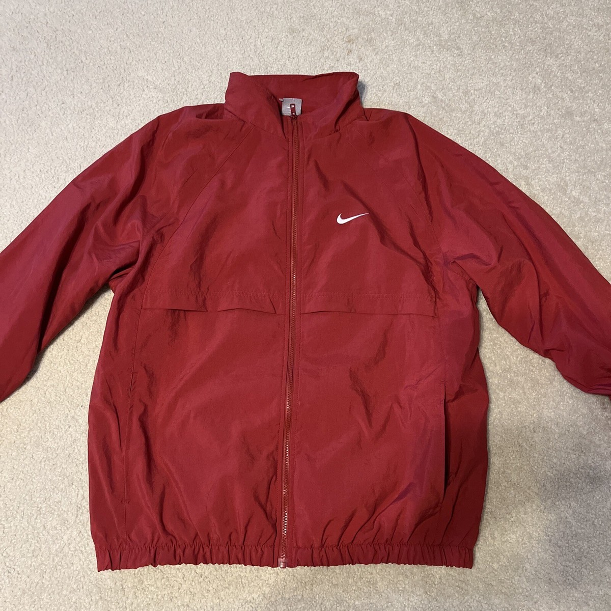 NIKE Vintage Mens Red Jacket-Size L RN 56323-CA 05553-Lined
