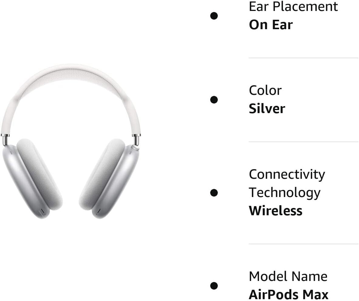 Apple AirPods Max Wireless Over-Ear Headset - Silver MGYJ3AM/A | eBay