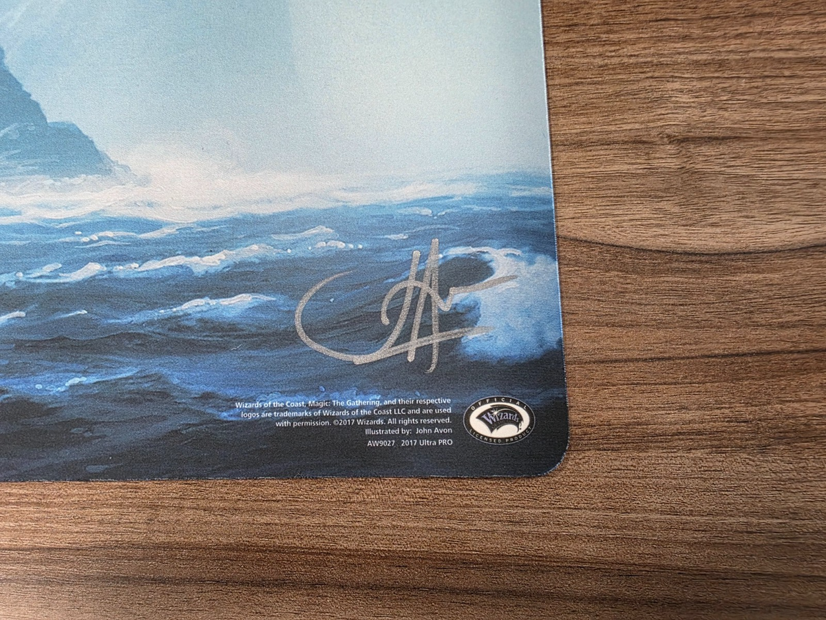 Magic the Gathering Unstable Island Playmat John Avon Signed | eBay