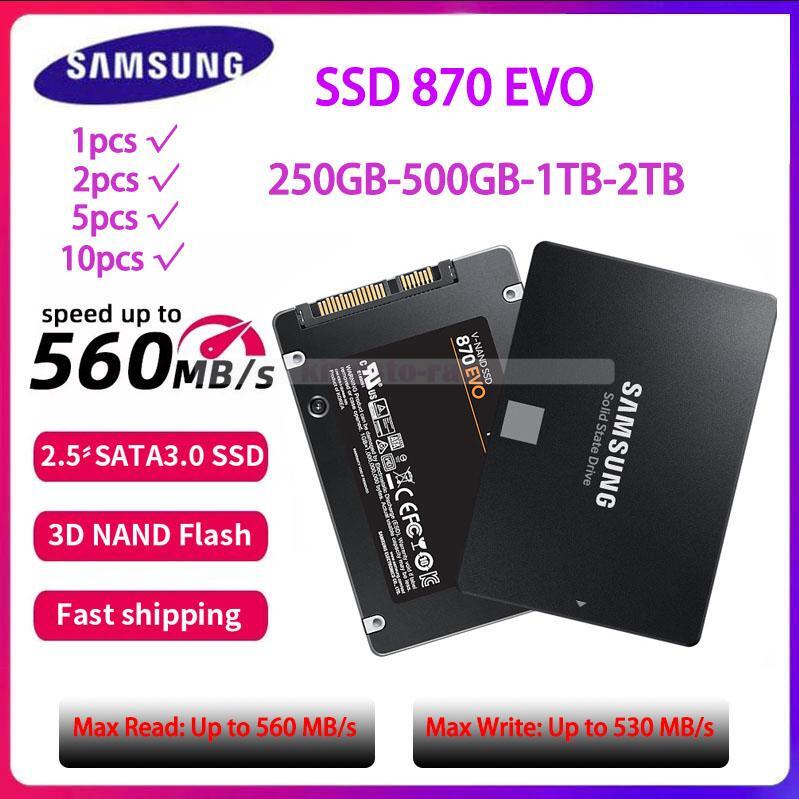 Samsung 870 EVO 1TB 2TB 250/500GB Internal SSD 2.5'' SATA 3 6Gb/s