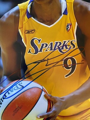 LISA LESLIE SIGNED PHOTO LA SPARKS WNBA USC BASKETBALL HOF 8 X 10