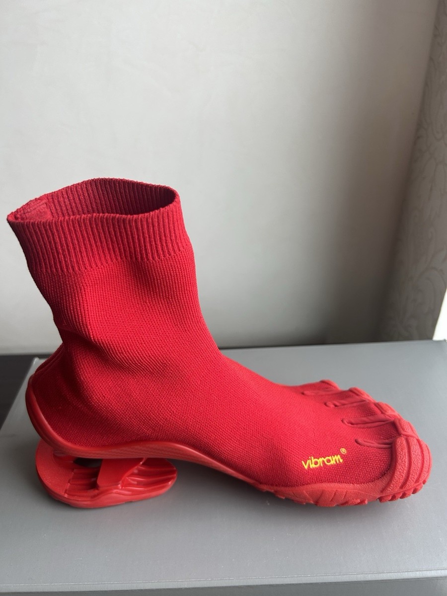 BALENCIAGA x Vibram Five Fingers Split Toe Heeled Sock Boots AW20