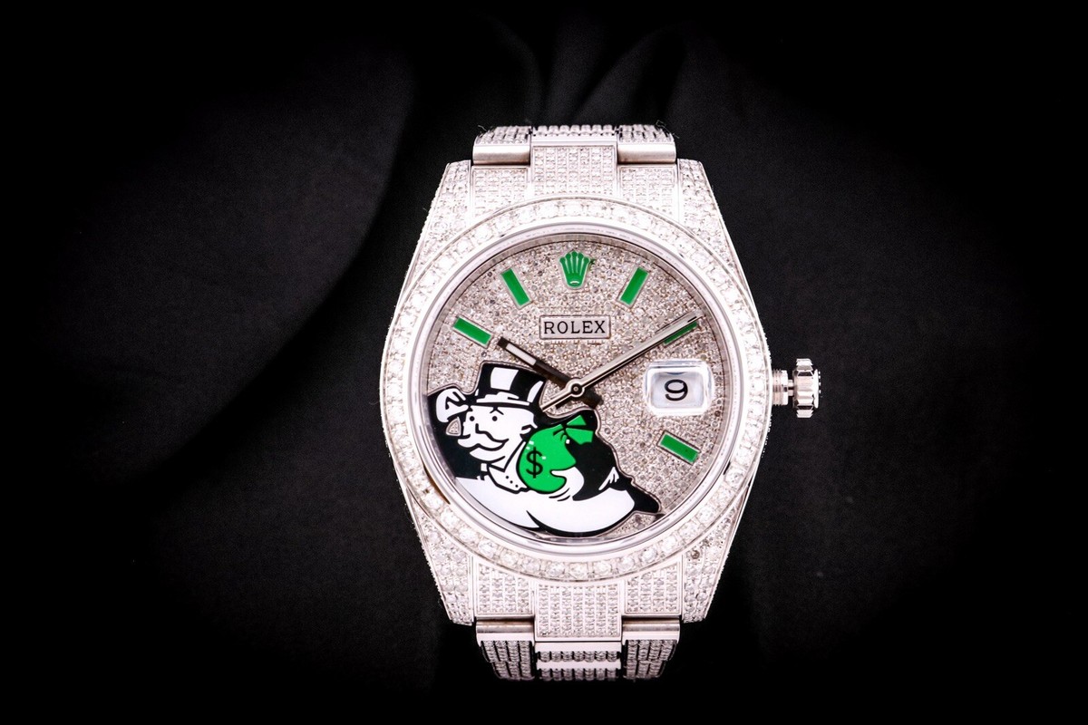 Rolex Datejust 41 126300 Bust Down Iced Out Monopoly Diamonds | eBay