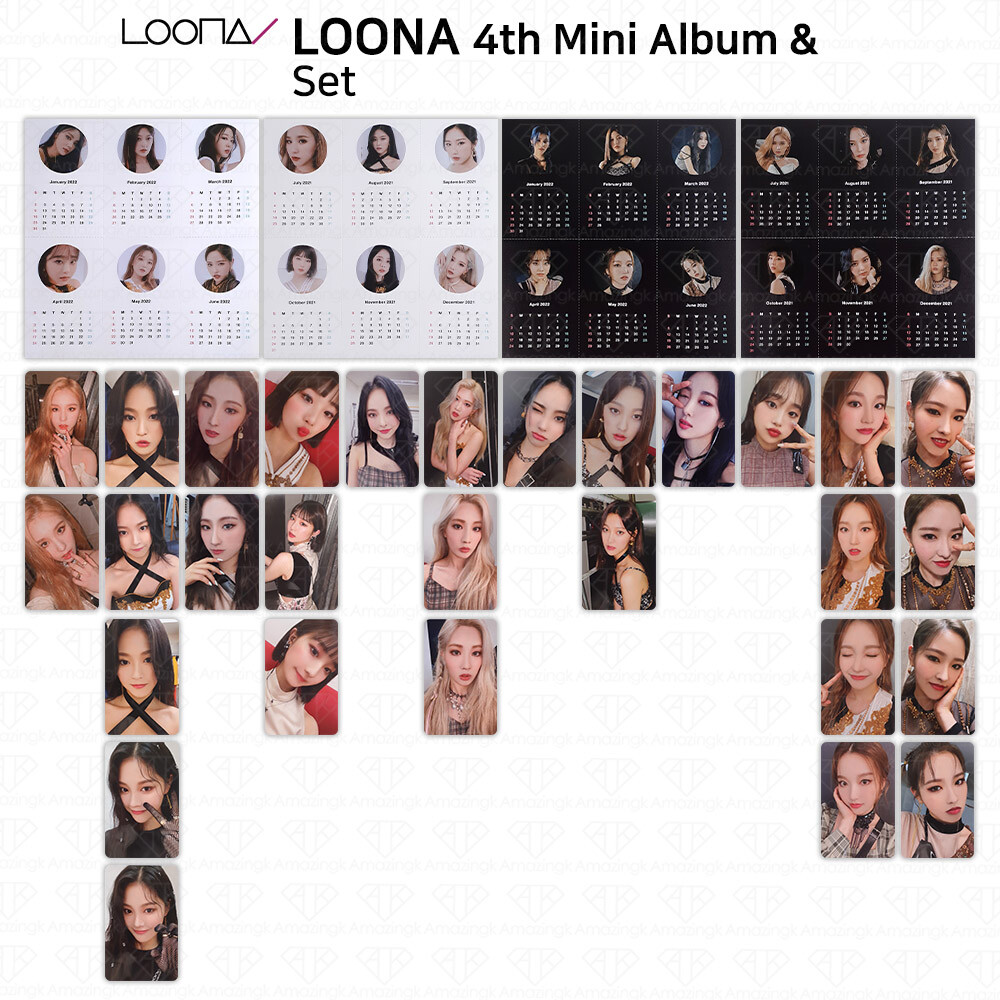 LOONA 4th Mini Album & Official Photocard Calendar Version B C
