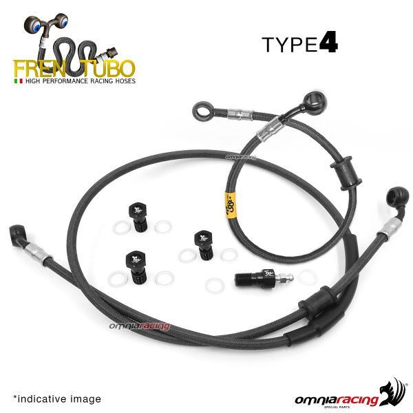 Frentubo brake hose type 4 in carbon Kawasaki Ninja ZX6R 636 ABS