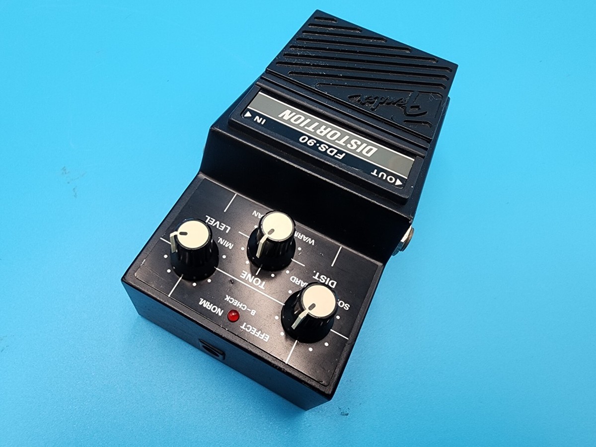 Vintage 80s Fender FDS-90 Guitar Effect Distortion Pedal J4558D