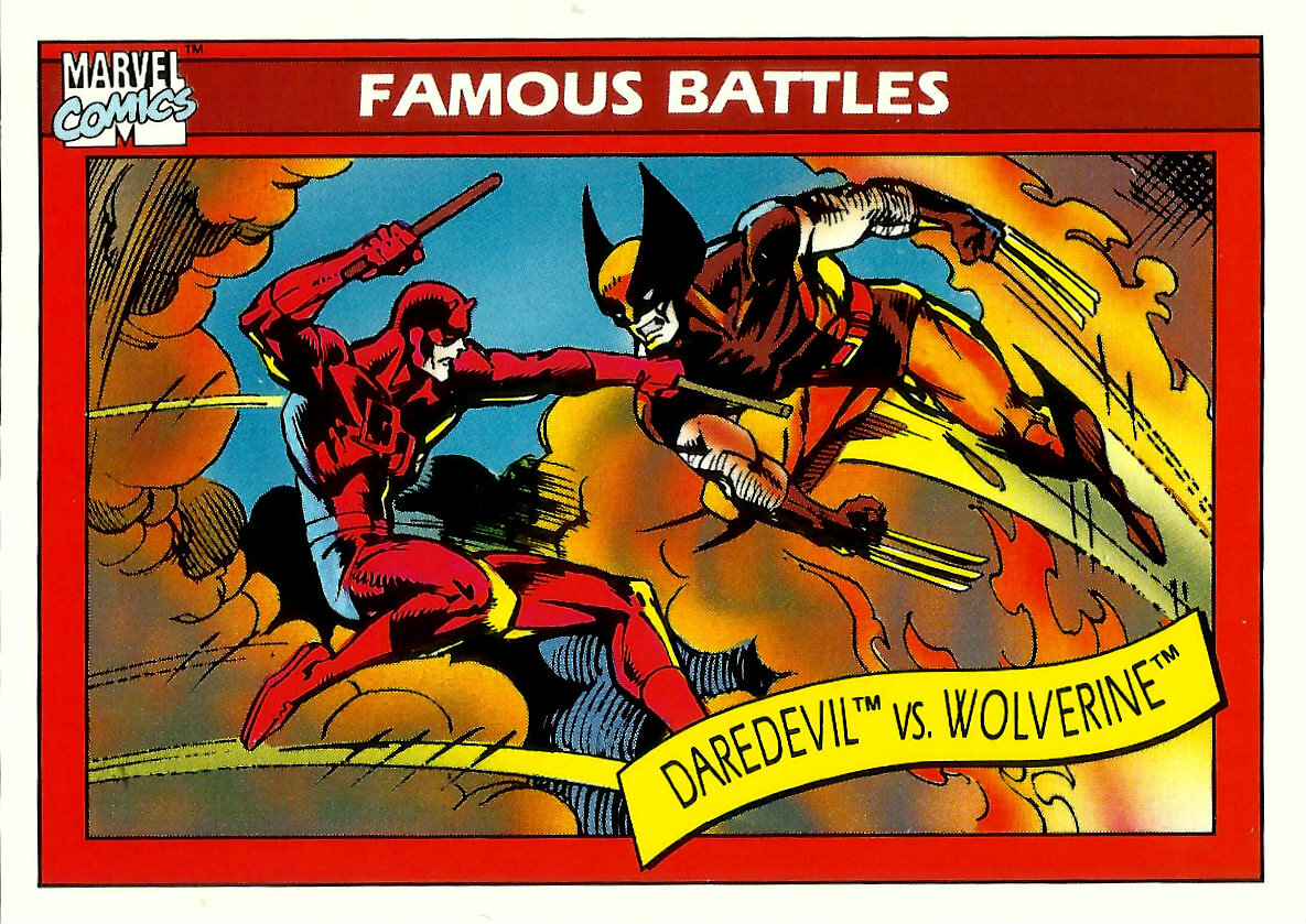 FAMOUS BATTLES: DAREDEVIL vs WOLVERINE, MARVEL UNIVERSE SERIES 1