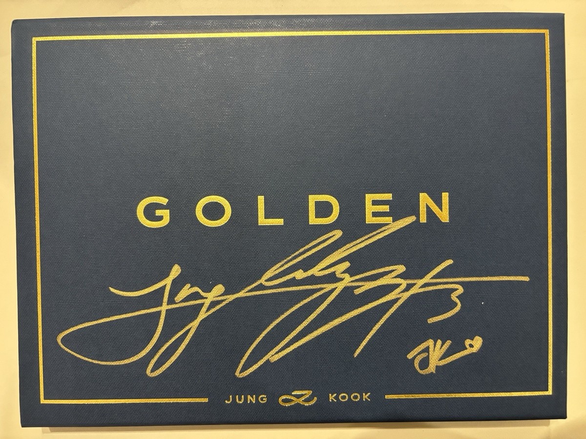 BTS JUNGKOOK Golden Autographed Signed Album JK | eBay
