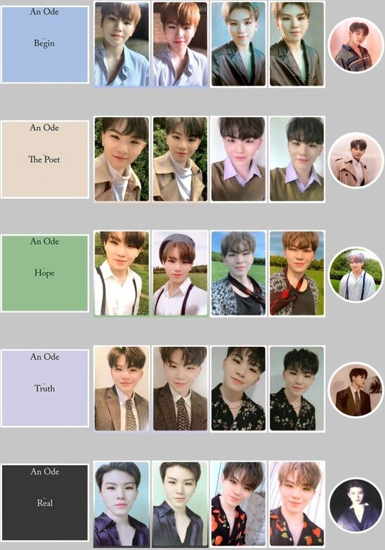 SEVENTEEN An Ode WOOZI Official Photocard Real Hope Truth Poet