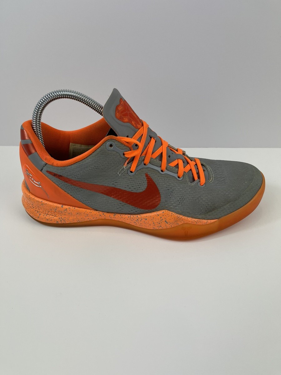 Nike Men's Kobe VIII 8 Nike ID Orange & Grey Basketball 586174-992