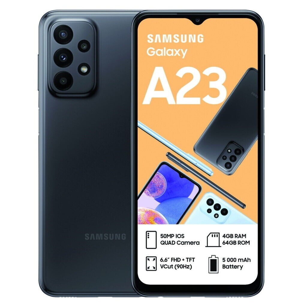 Samsung Galaxy A23 5G 64GB 5G Awesome Black SM-A236DL 6.6 inch