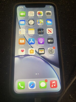 Apple iPhone XR . 64 Gb. silver White T-mobile Only . Unlocked