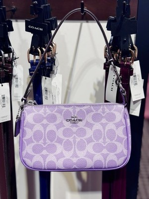 NWT Coach Nolita 19 Signature Canvas CW426 Silver/Iris | eBay