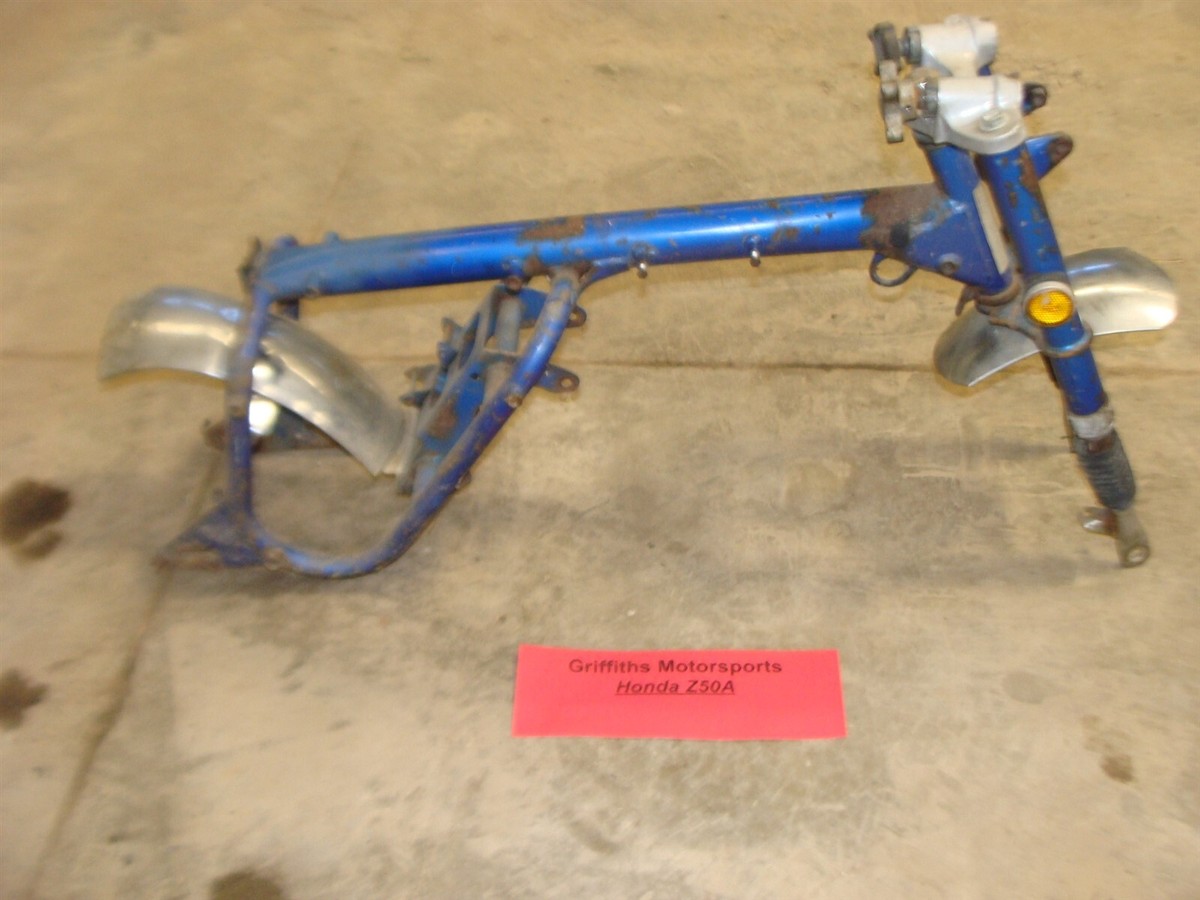 1968 69 70 Honda Z50A oem original blue frame chassis forks