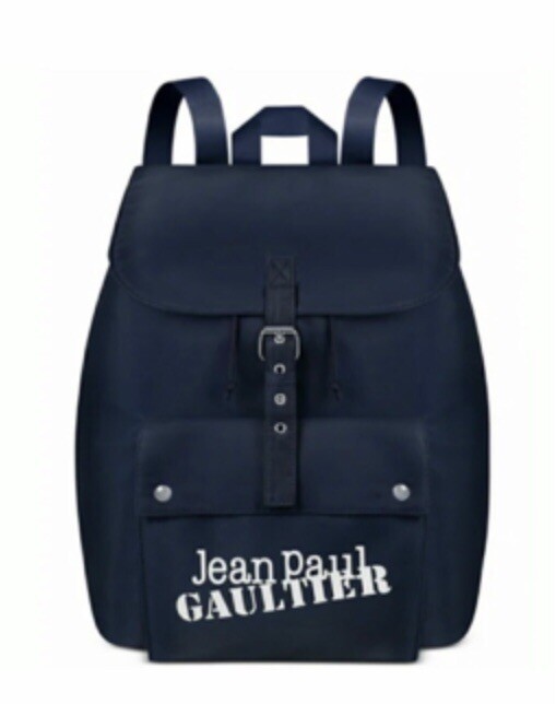 Jean Paul Gaultier Navy Blue Nylon Men's Backpack Nap-Sake NWOT