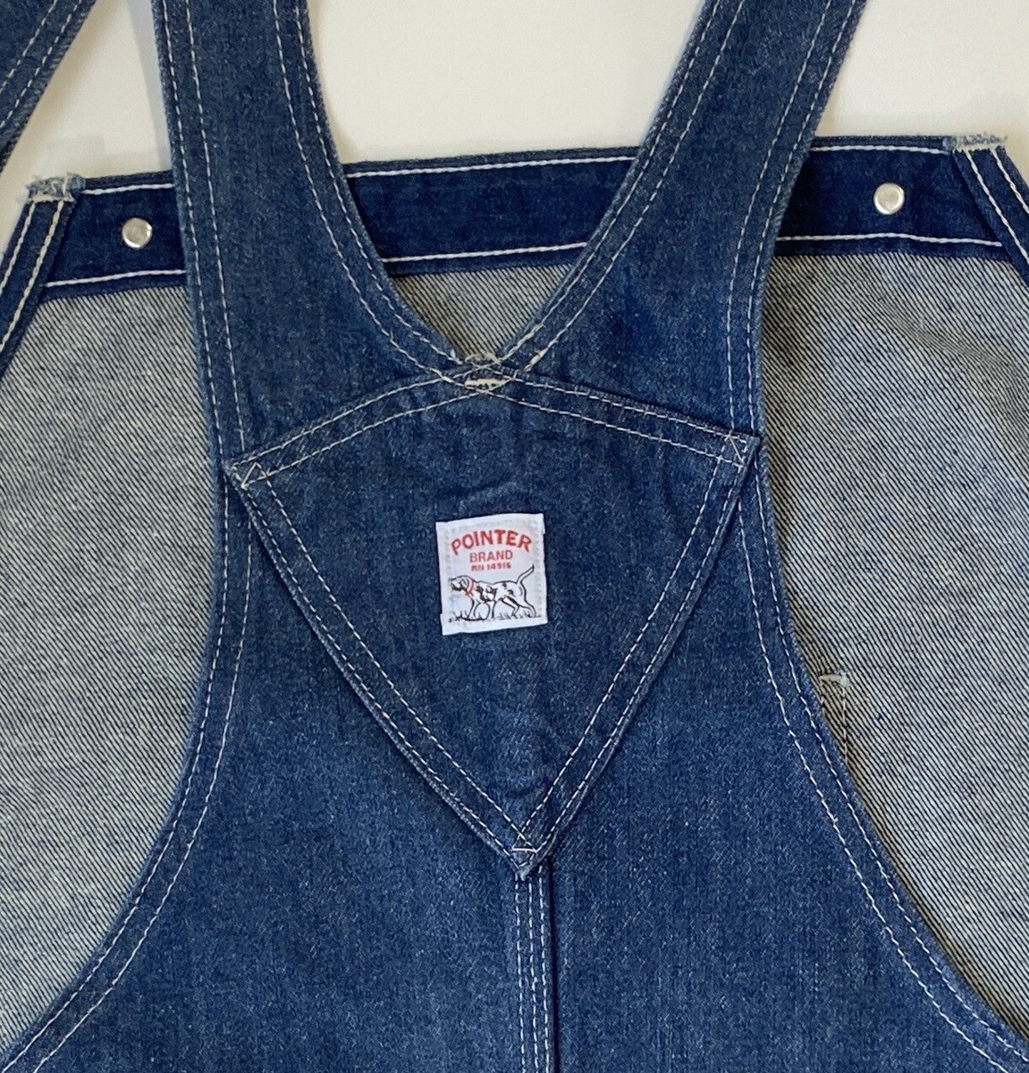 POINTER Bib Overalls 7 Pockets Zipper Front USA 48X32 Men Farm