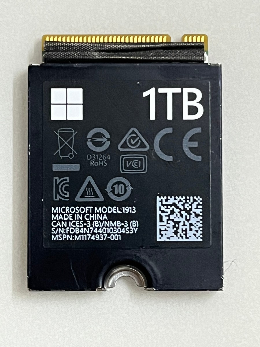 Microsoft Surface Laptop Pro X Model 1913 SSD 1TB NVMe M.2 2230