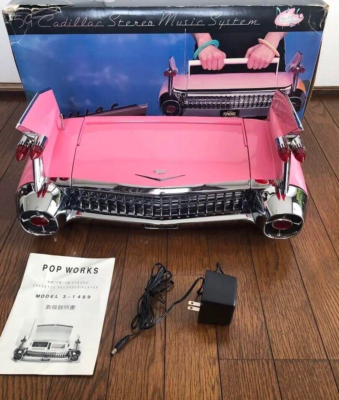 JUNK POPWORKS 1959 Cadillac Stereo Music System Pink Radio