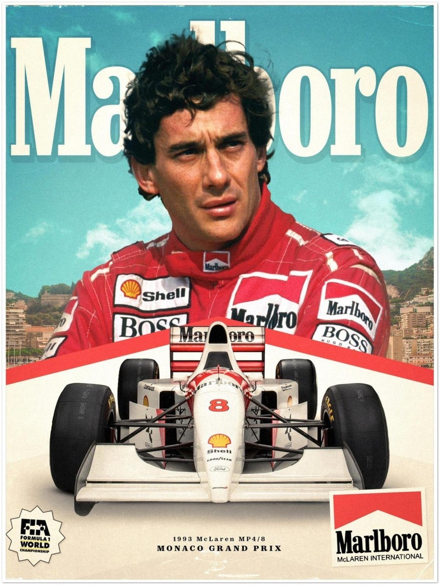 AYRTON SENNA 1993 MCLAREN MP4/8 MONACO GRAND PRIX F1 RACING LEGEND