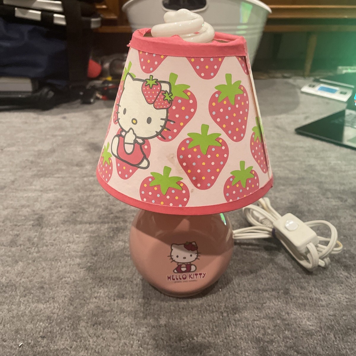 Vintage 2002 Sanrio Hello Kitty Strawberry Lamp RARE HTF Y2K | eBay
