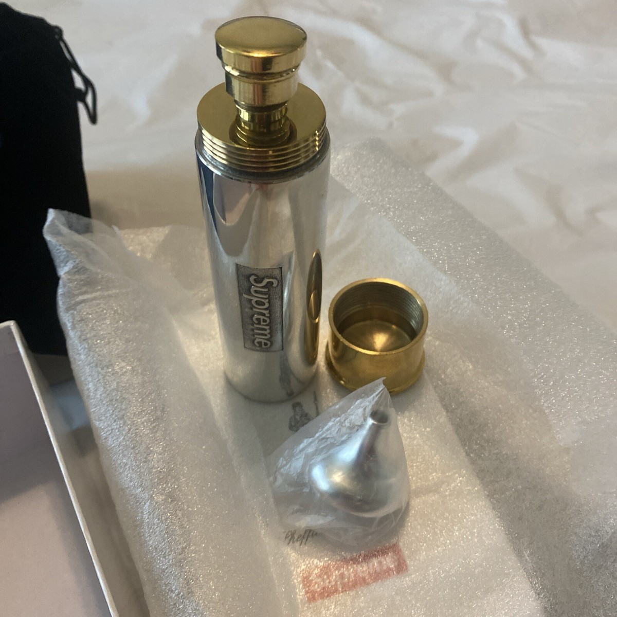 Supreme New York SS18A38 English Pewter Company Bullet Flask | eBay