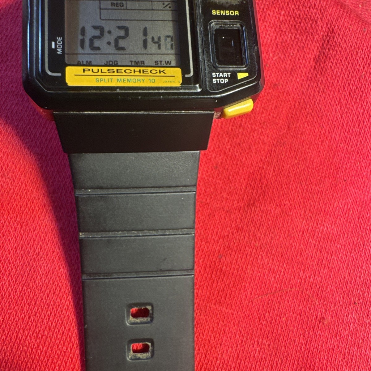 Vintage 1987 Casio Jp-100w Digital PULSECHECK Watch Made in Japan