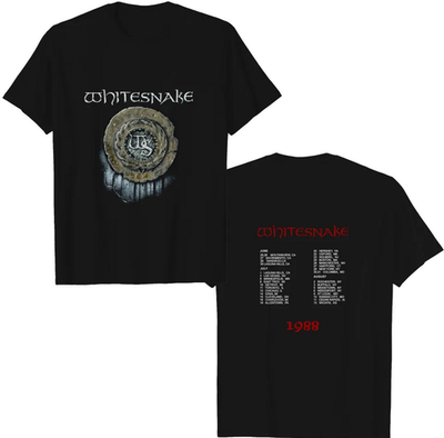 Vintage Whitesnake Concert Tee – 1988 Rock Tour Heavyweight T
