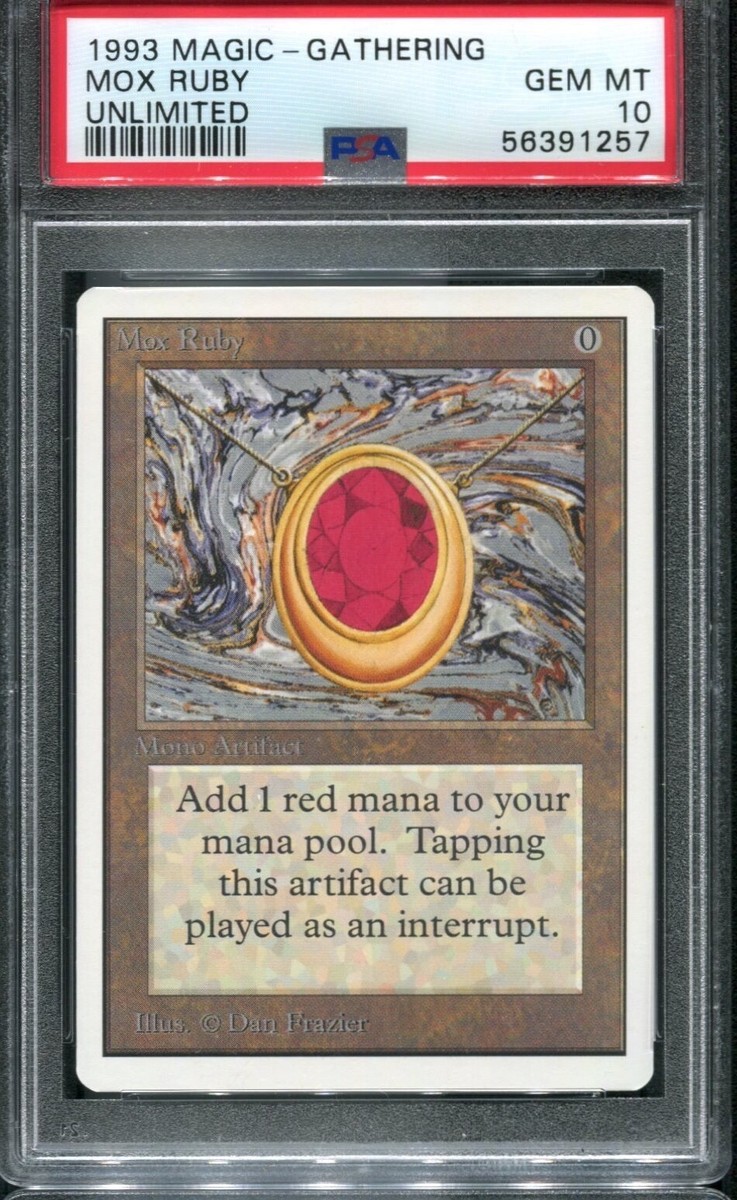 Mox Ruby Unlimited Edition PSA 10 BGS 9.5 Gem Mint MTG Magic the