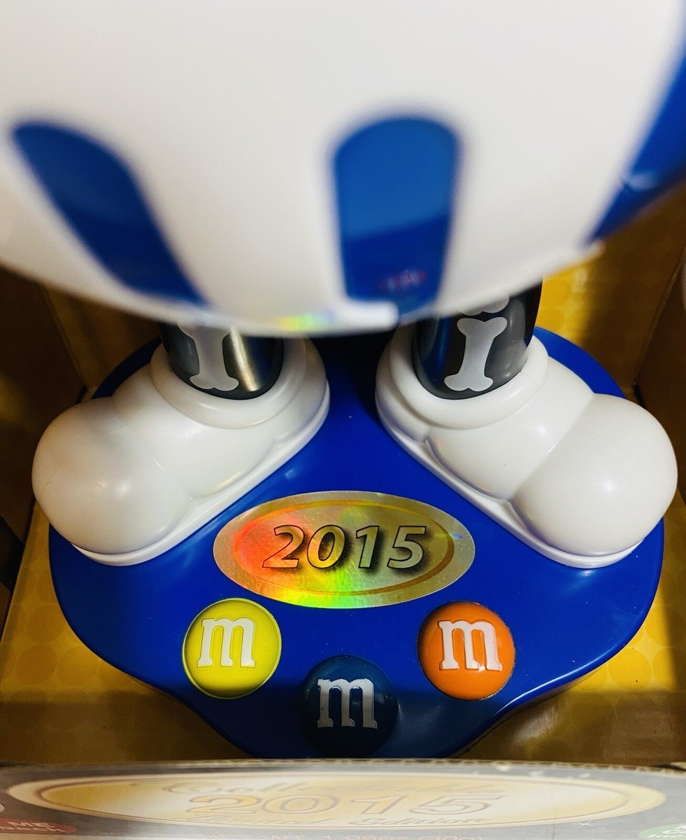 M&m Blue Skeleton Character Candy Dispenser 2015 Halloween for