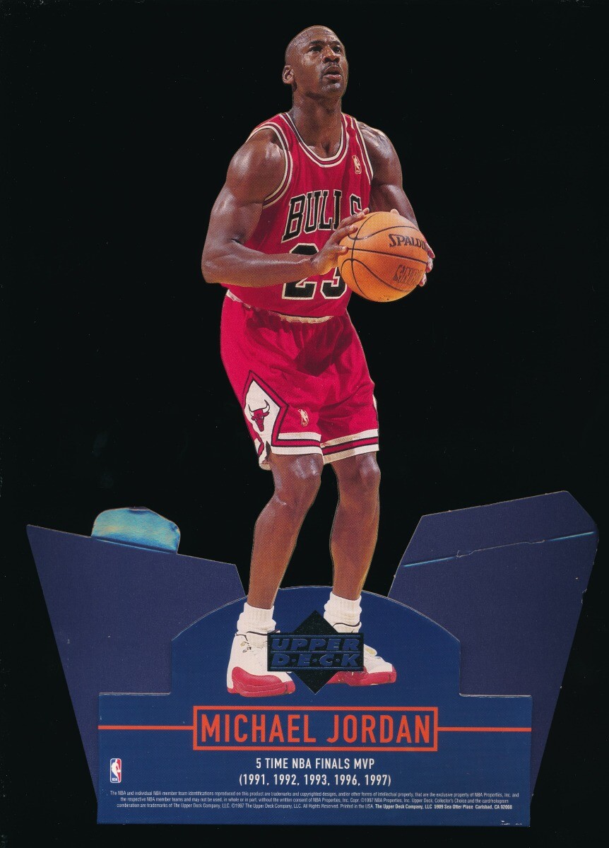 MICHAEL JORDAN 1997-98 UPPER DECK STAND-UP 5 TIME NBA FINALS MVP