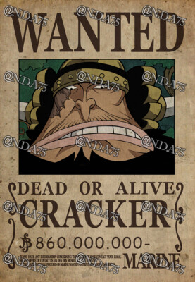 One Piece Wanted Poster - CRACKER **BUY 2 GET 1 FREE! see