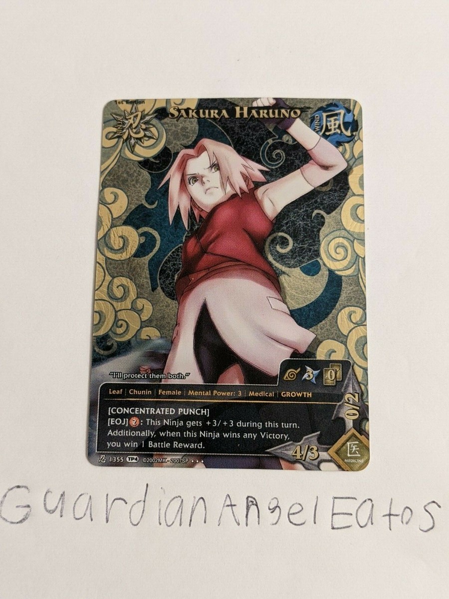 Naruto TCG CCG Sakura Haruno Card Super Rare Foil English Near
