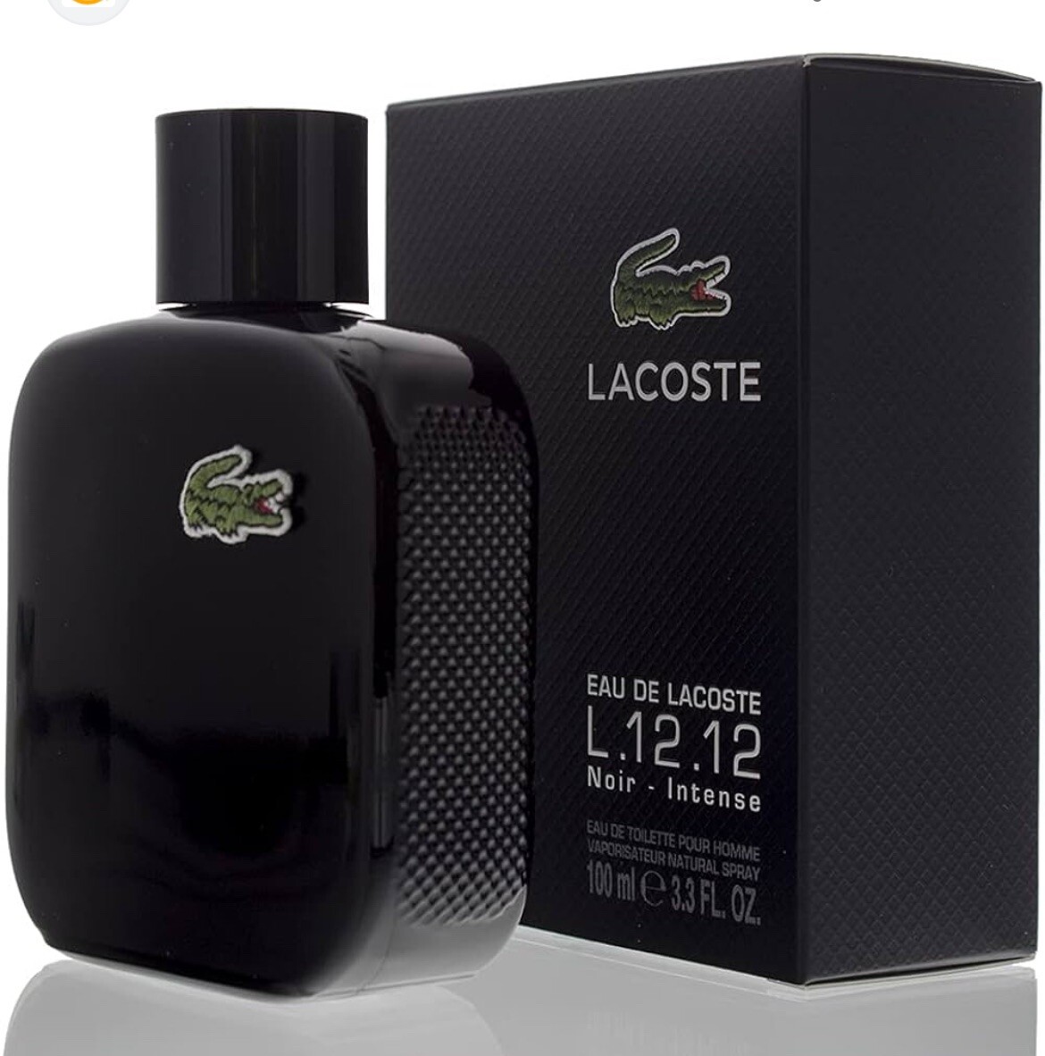 Lacoste Eau de Lacoste L.12.12 Noir Intense For Him EDT 3.3 Oz