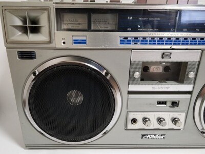 Victor RC-M70 AM FM Stereo Radio Cassette Recorder silver Retro