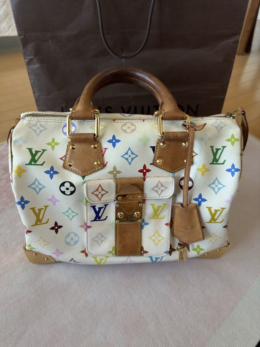 Louis Vuitton Takashi Murakami 2003 Speedy 30 handbag White