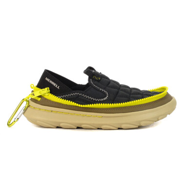 Merrell Women's Hut Moc 2 Packable Black/Hi Viz Nylon Slip-Ons