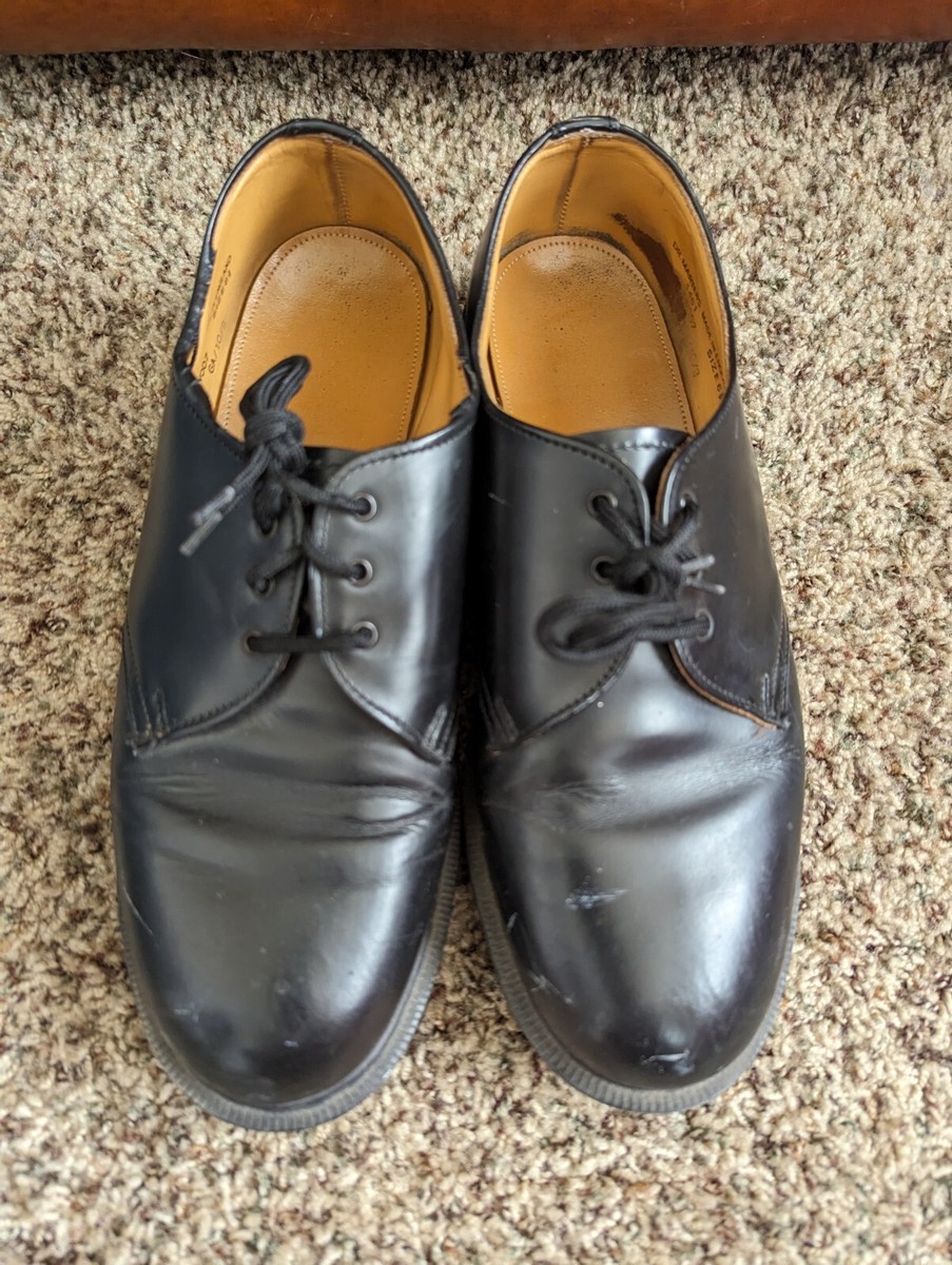 Dr Martin Shoes Made N England Black Size 8.5 1461 AW007 | eBay