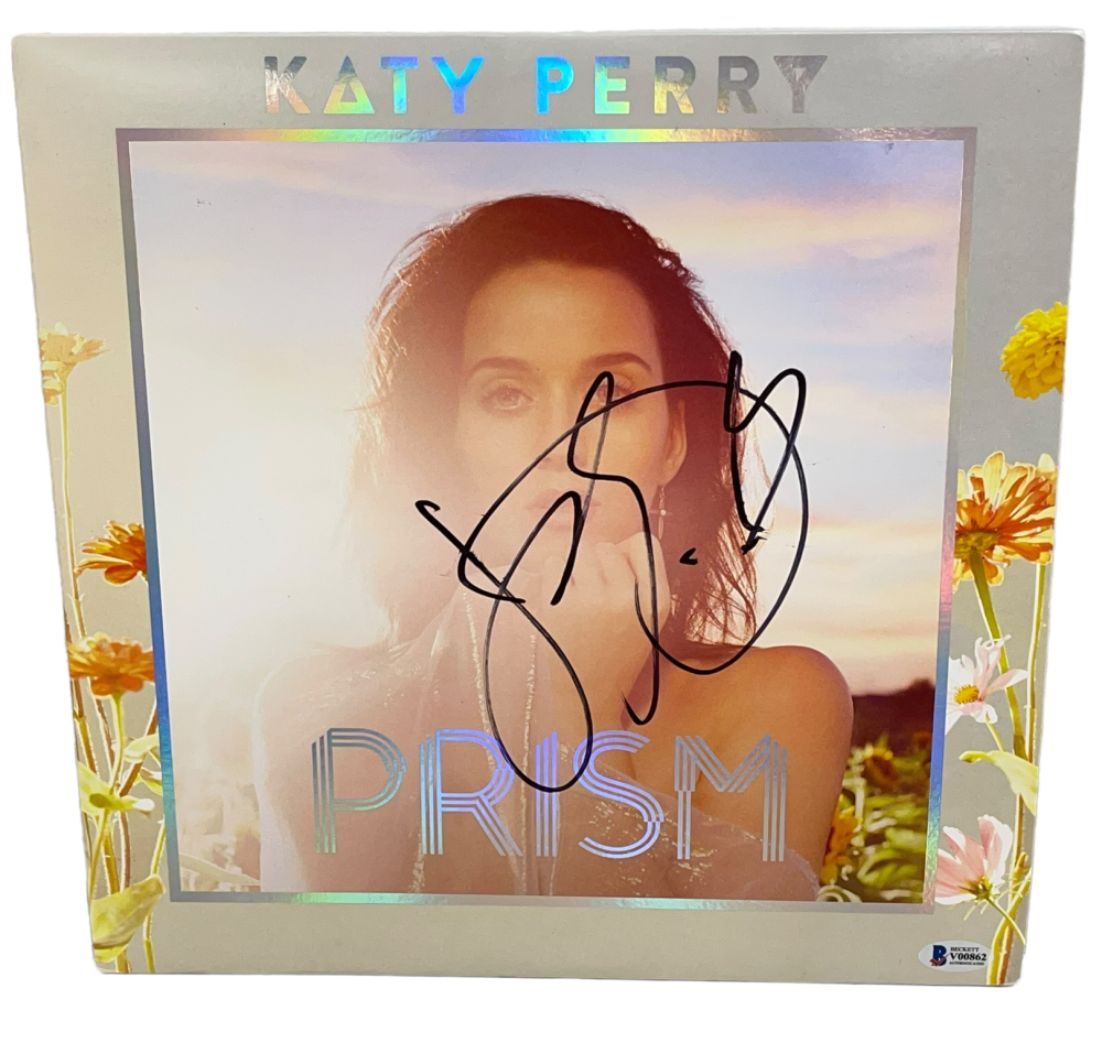 KATY PERRY SIGNED PRISM ALBUM VINYL AUTHENTI AUTOGRAPH BECKETT COA