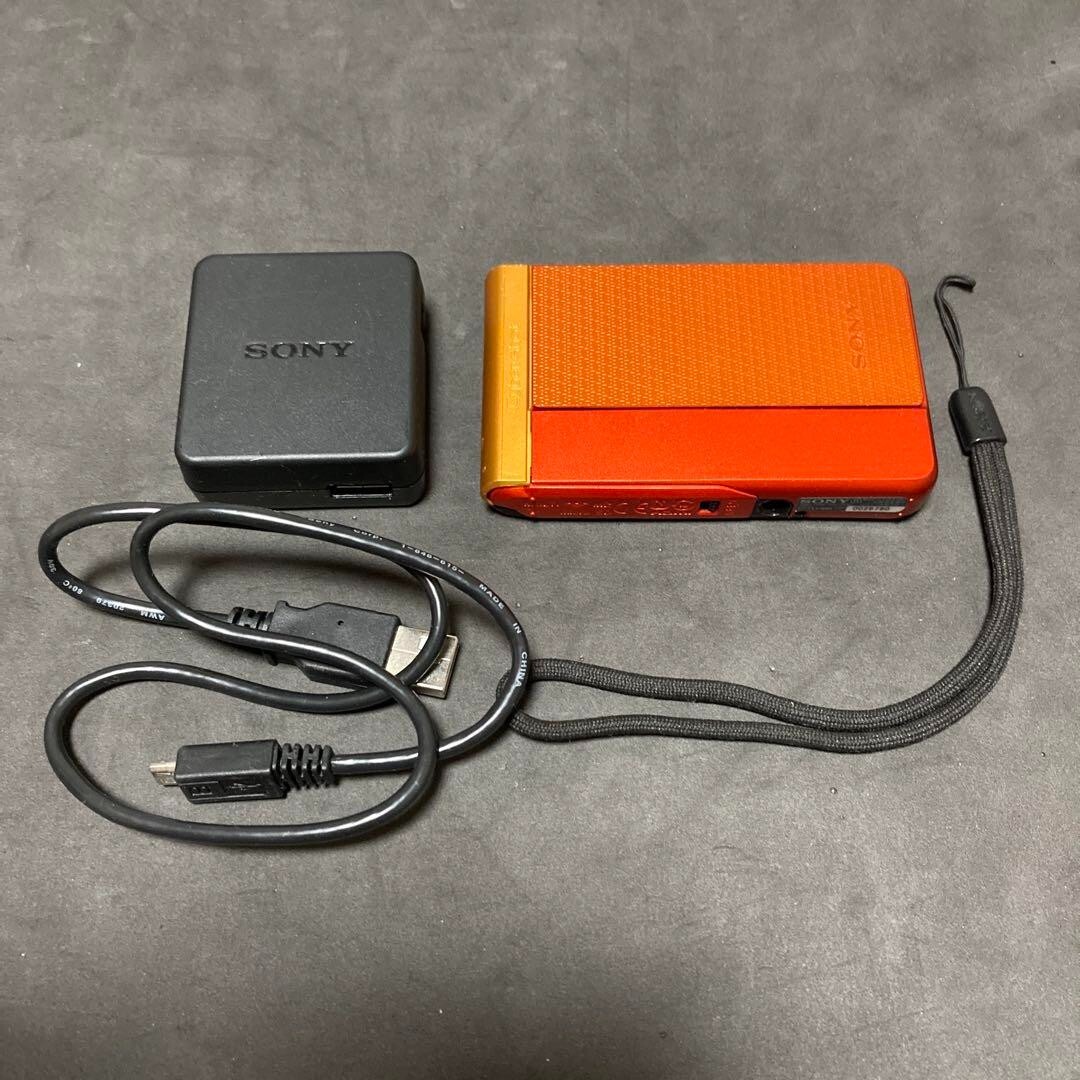 Sony Cybershot DSC-TX30 Carl Zeiss Orange New Charger, Battery