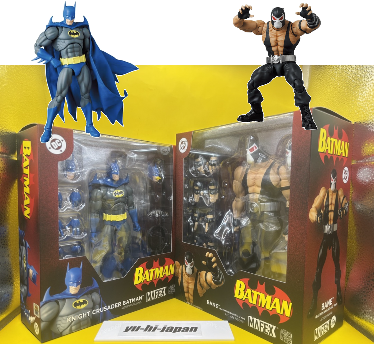 MAFEX Batman Knightfall Bane & Knight Crusader Action Figure Set