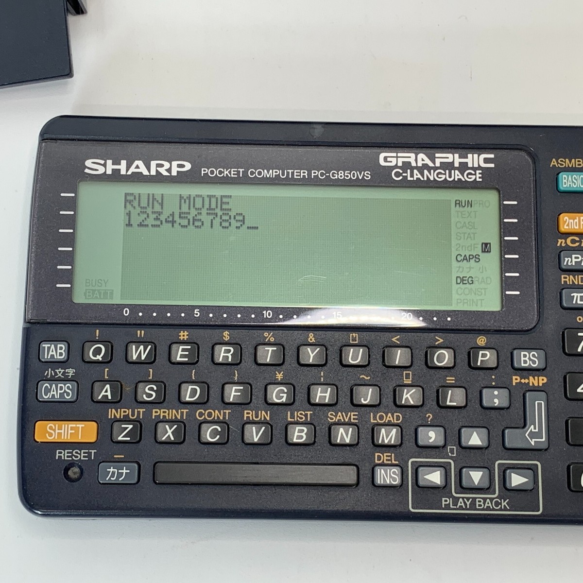 SHARP Pocket computer PC G850VS vintage Function Calculator Tested