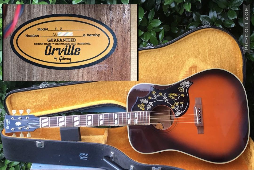 Electric Acoustic Guitar Orville by Gibson HB Hummingbird Model