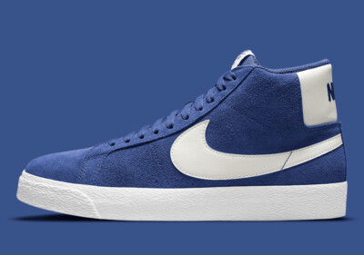 Nike SB Zoom Blazer Mid Royal Blue Suede Deep White 864349-403