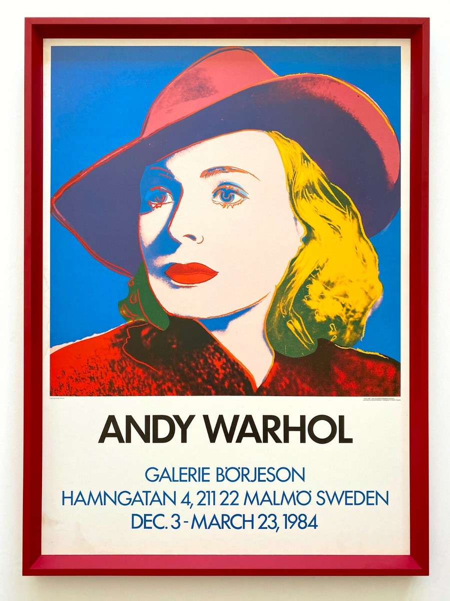 ANDY WARHOL RARE 1983 POP ART SILKSCREEN PRINT FRAMED SWEDEN