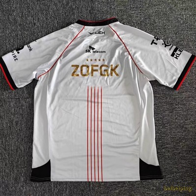 2025 New LCK Team T1 Uniform Jersey S15 TShirt Faker Zofgk LOL TEE