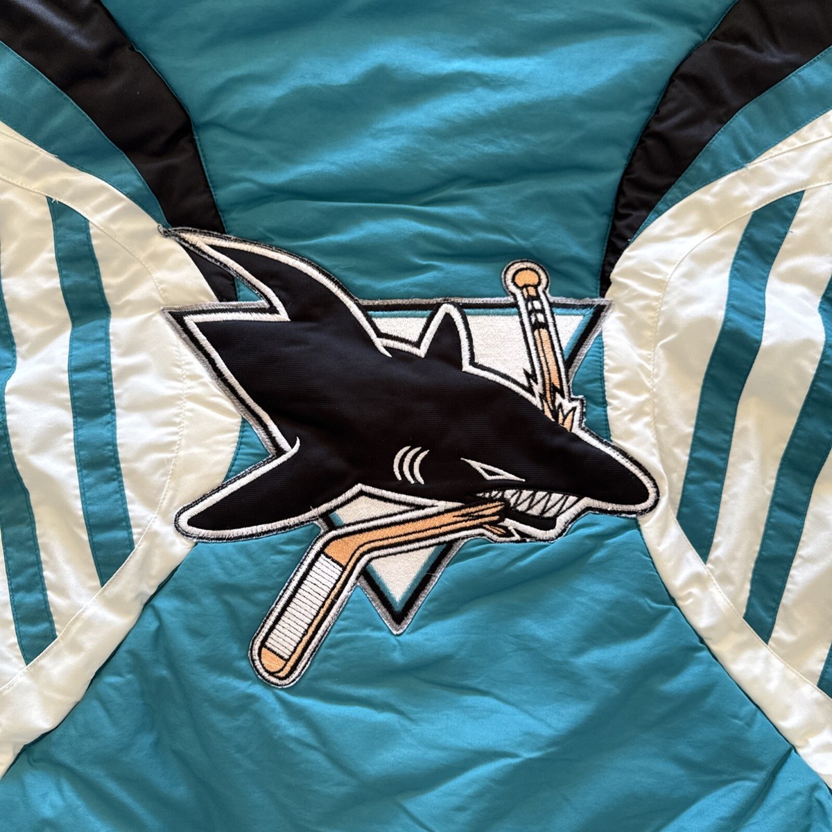 Rare Vintage NHL Apex One San Jose Sharks Full Zip Hooded Hockey