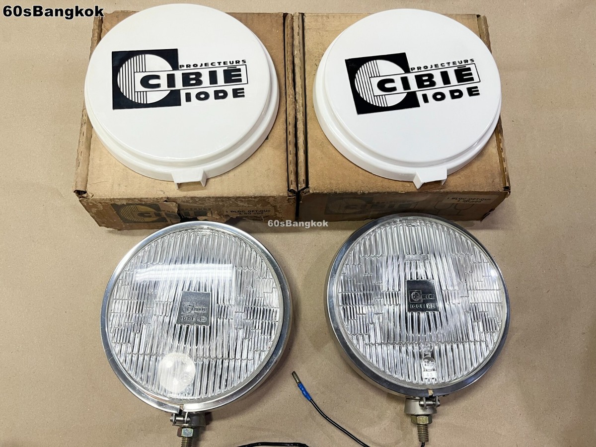 CIBIE IODE 45 CHROME FOG LIGHT OPTICAL BLOCKS & COVERS 2 Pcs. Made