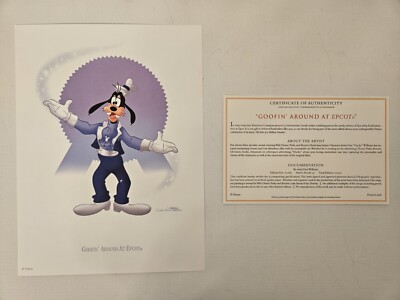 GOOFY COA保証書付き GOOFY グーフィー 油彩 ディズニー GOOFY